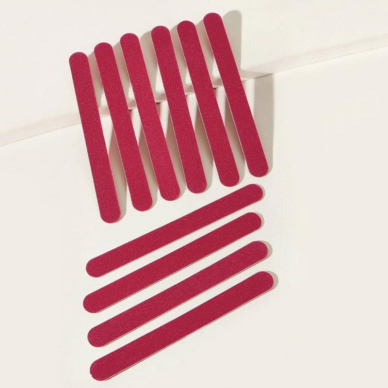 

10pcs Solid Nail File, Hot pink