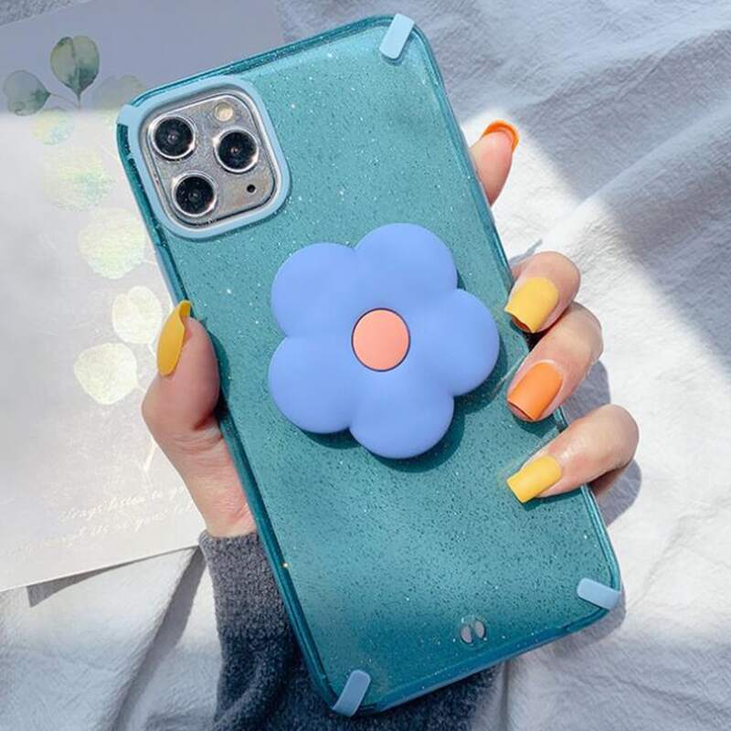 

Floral Phone Holder, Blue