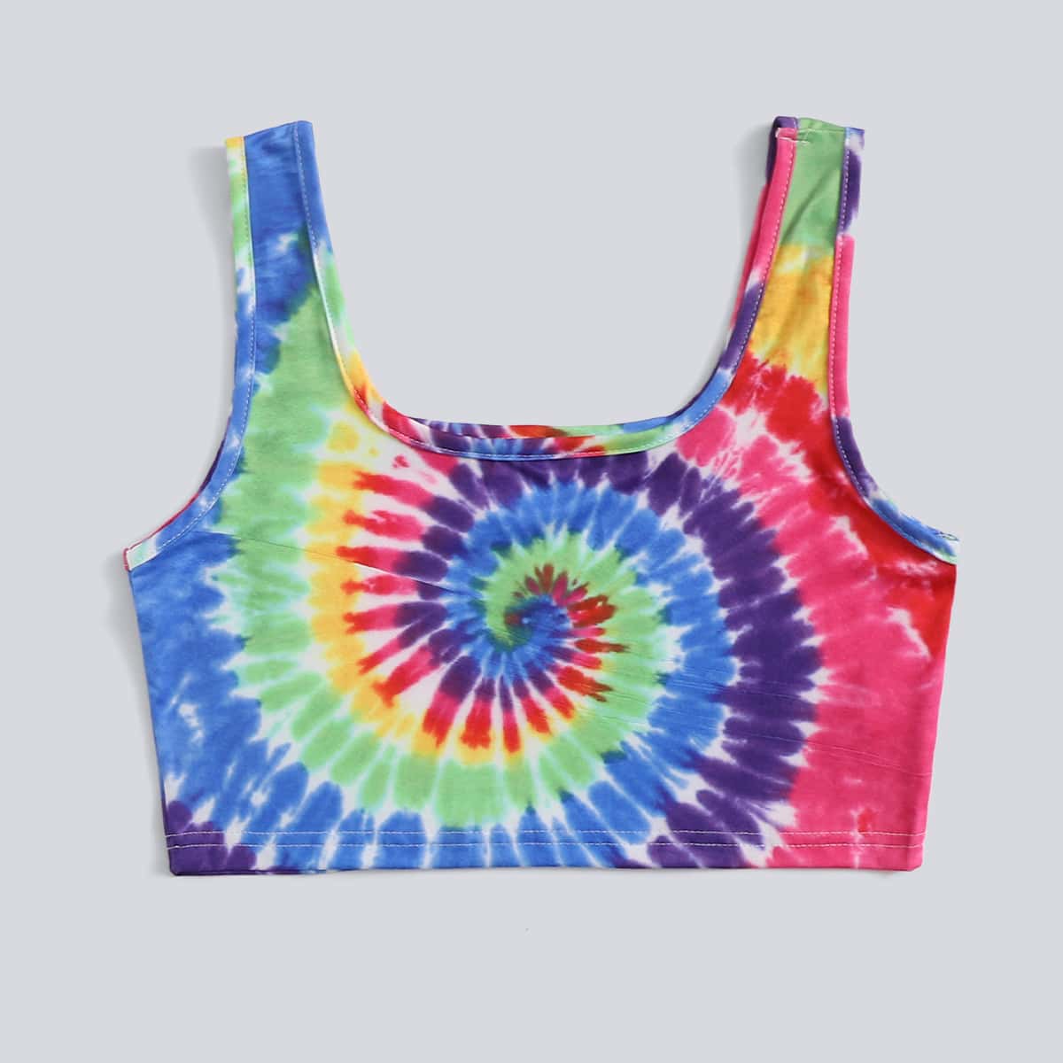 

Tie Dye Crop Tank Top, Multicolor