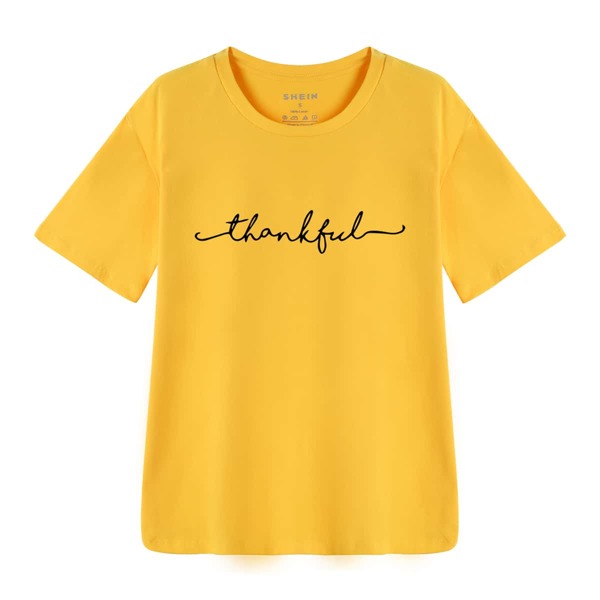 

Letter Graphic Short Sleeve Tee, Yellow