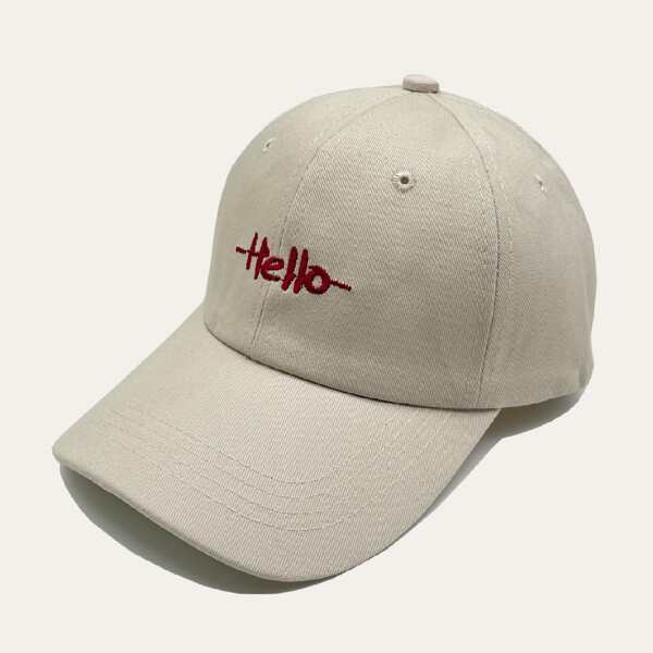 

Letter Embroidery Baseball Cap, Apricot