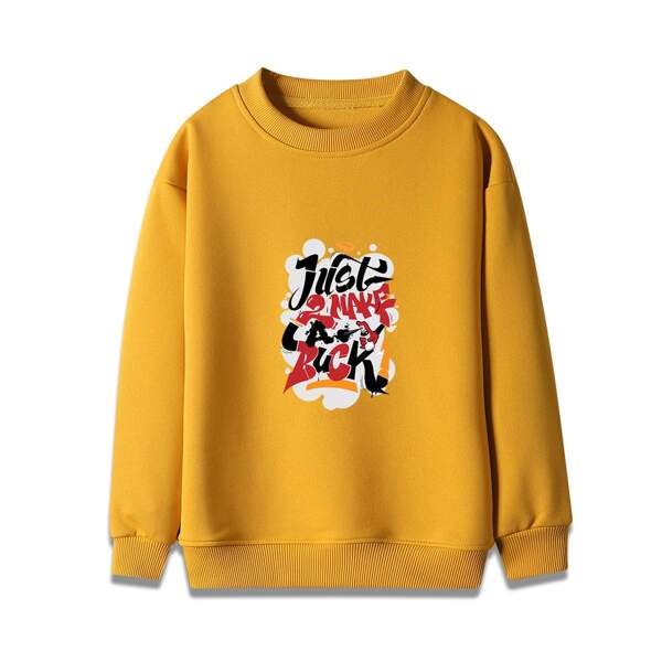 

Boys Slogan Graphic Sweatshirt, Yellow