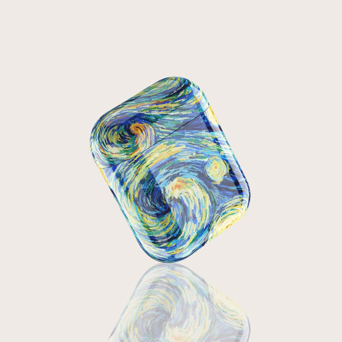 

Oil Painting Pattern AirPods Case, Blue