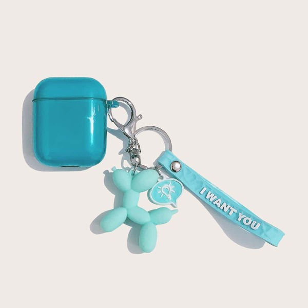 

Чехол для AirPods с собакой, Синий