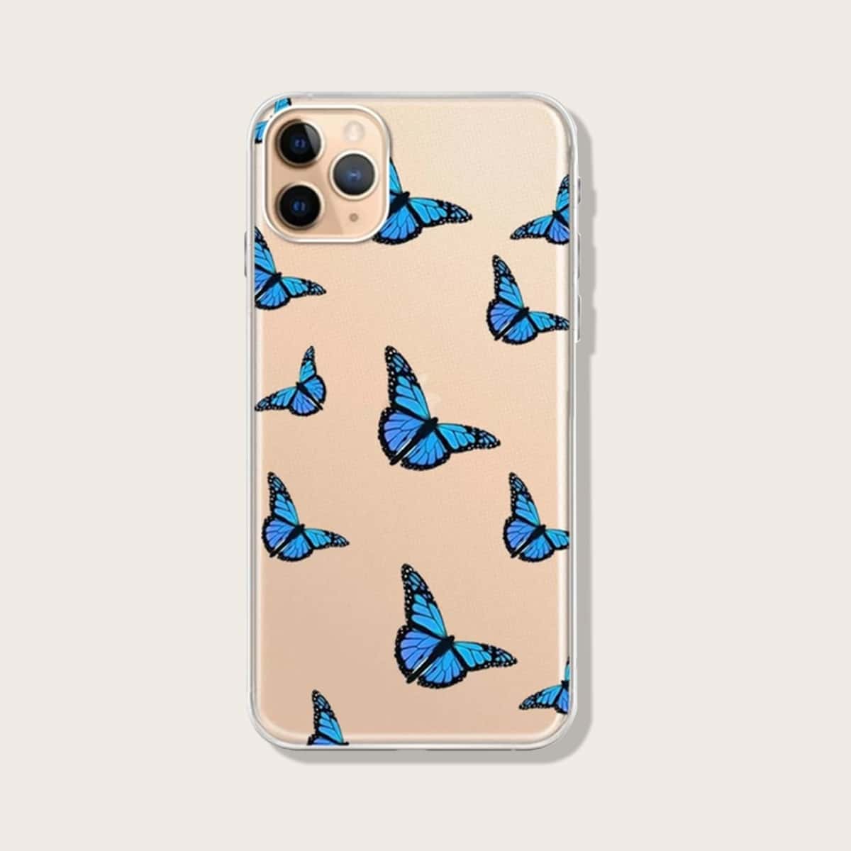 

Butterfly Print iPhone Case, Blue