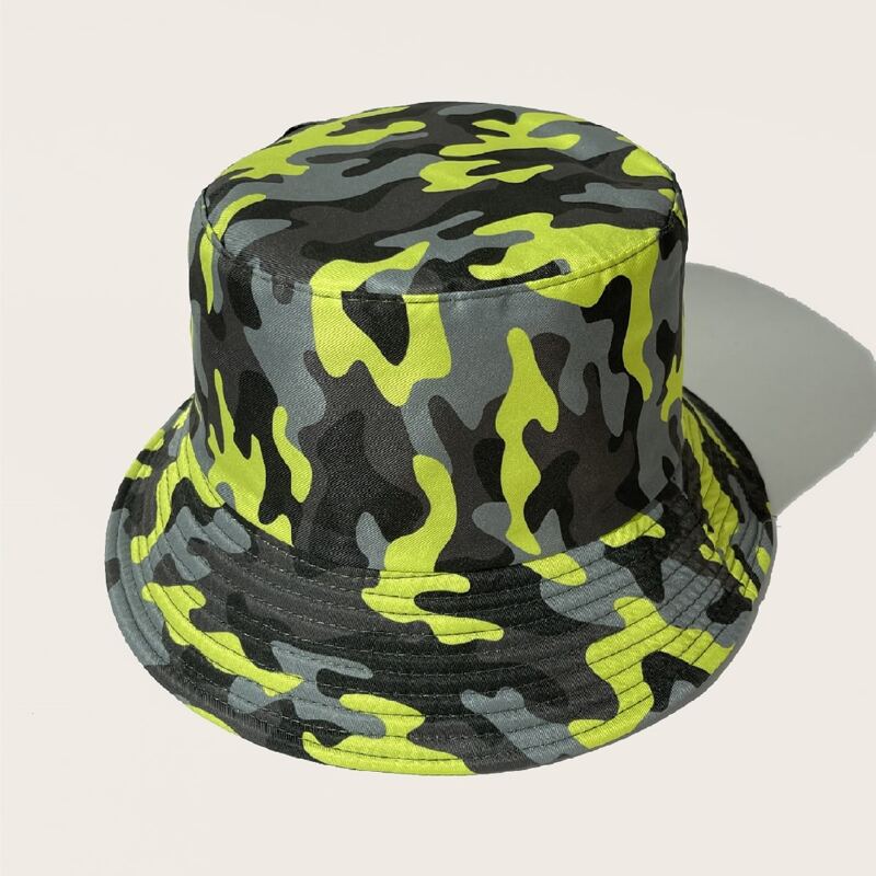 

Guys Camo Print Bucket Hat, Green