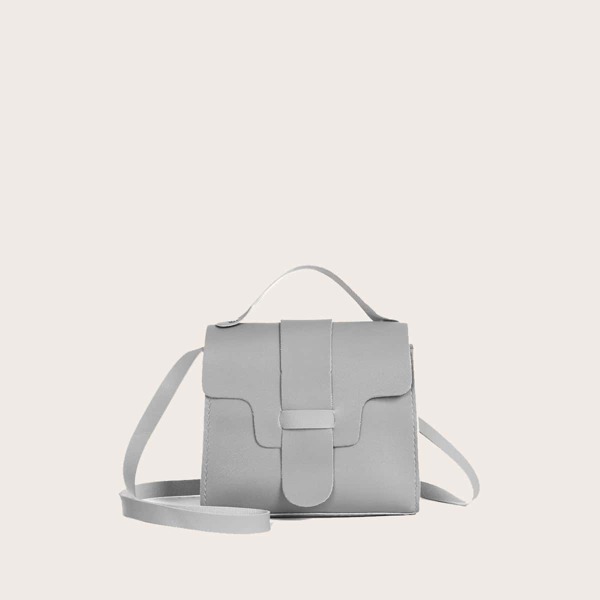

Minimalist Flap Satchel Bag, Grey