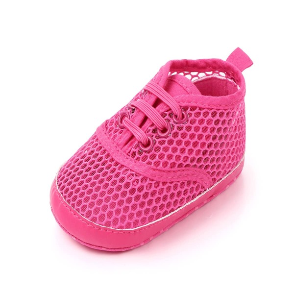 

Baby Girl Hollow Out Lace-up Front Sneakers, Hot pink