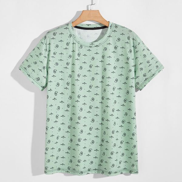 

Men All Over Print Tee, Mint green