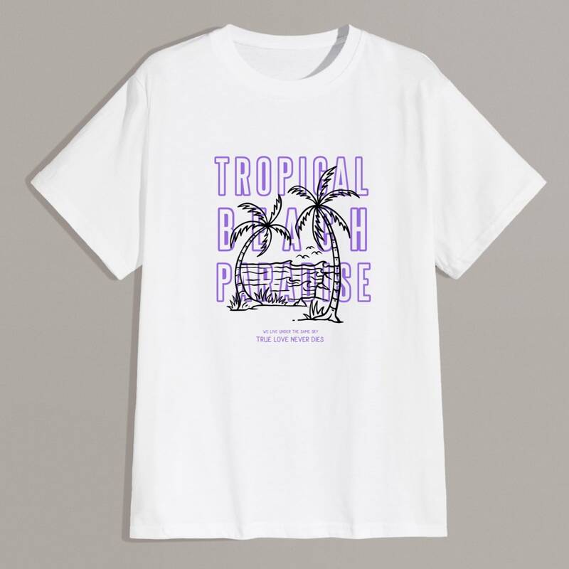 

Guys Letter Graphic Tee, White