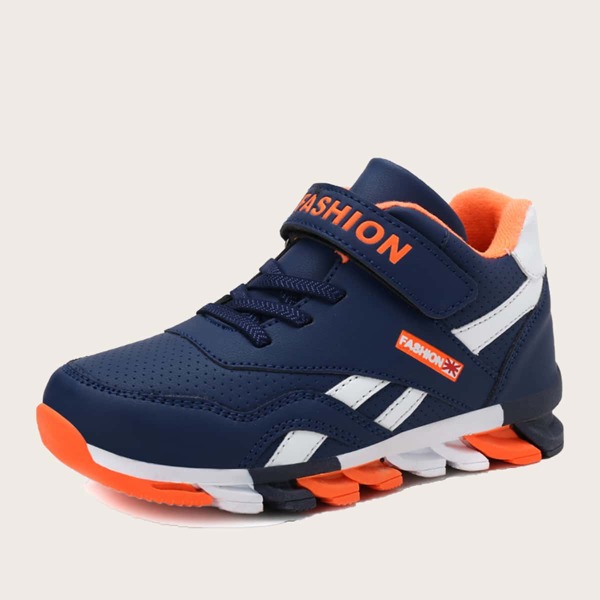 

Boys Color Block Velcro Strap Sneakers, Blue