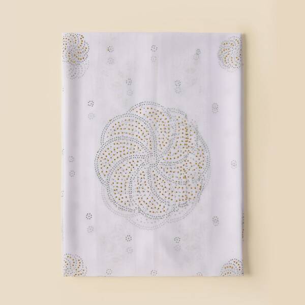 

Rhinestone Decor Scarf, White
