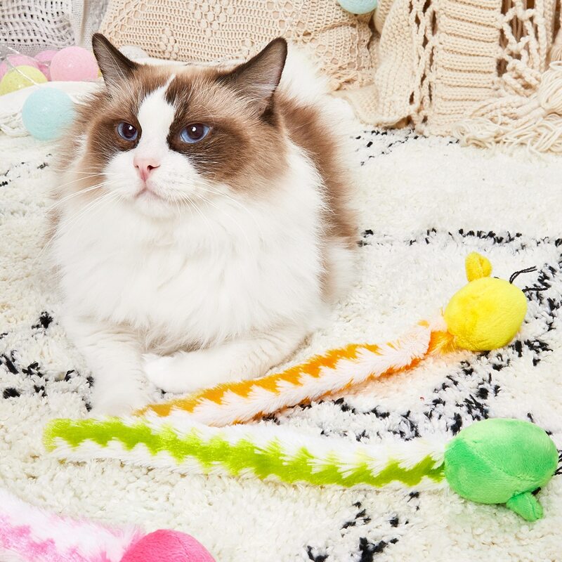 

1pc Random Color Cartoon Design Plush Pet Sound Toy, Multicolor