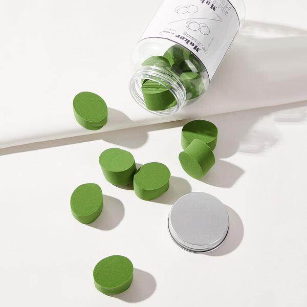 

16pcs Makeup Sponge, Green