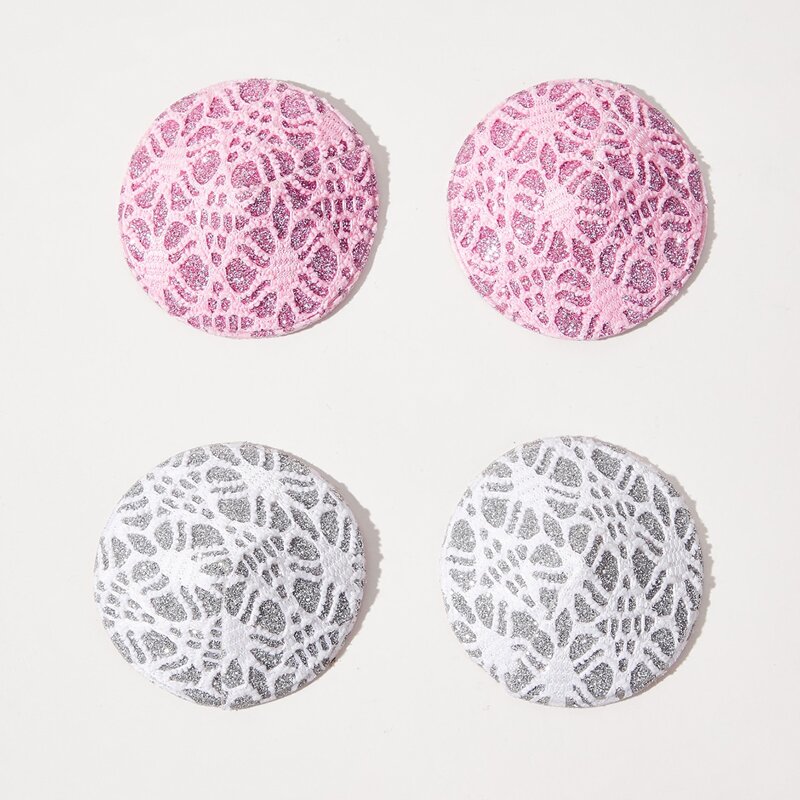

2pairs Glitter Decor Nipple Cover, Multicolor