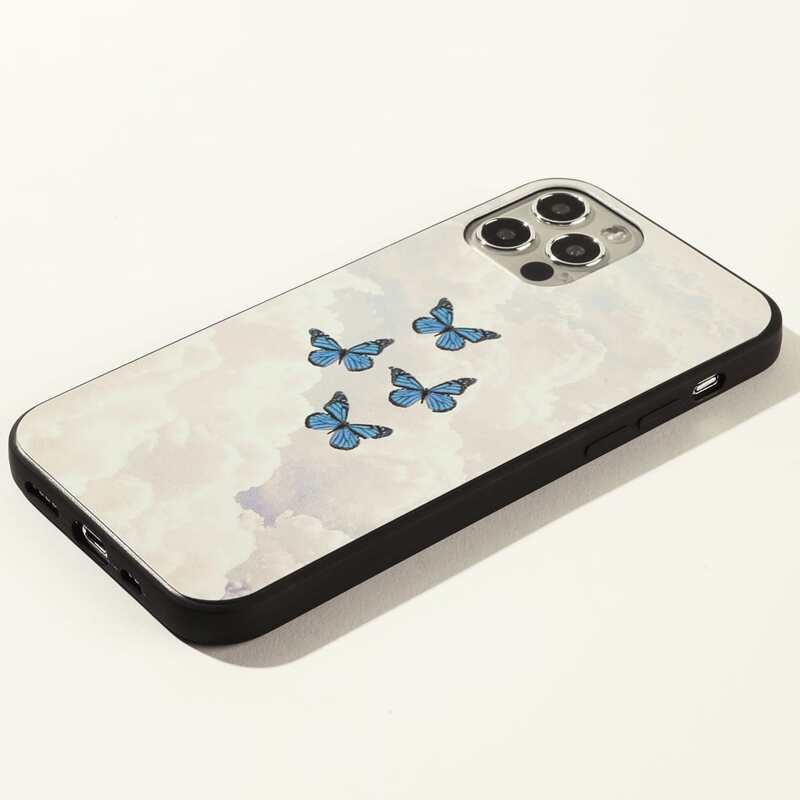 

Butterfly & Cloud iPhone Case, Beige
