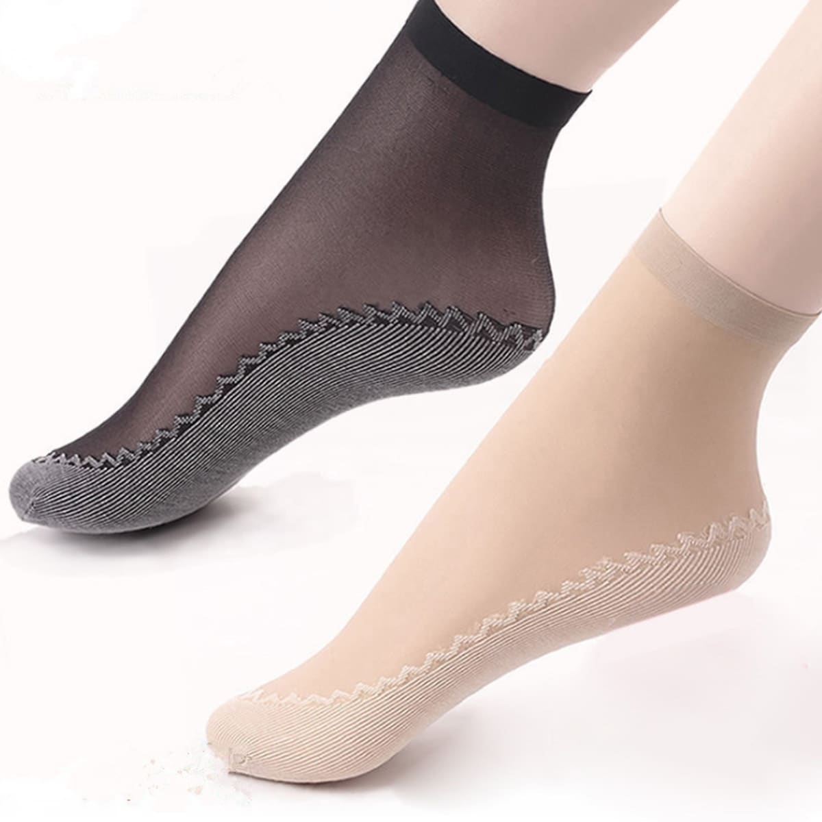 

2pairs Mesh Ankle Socks, Multicolor