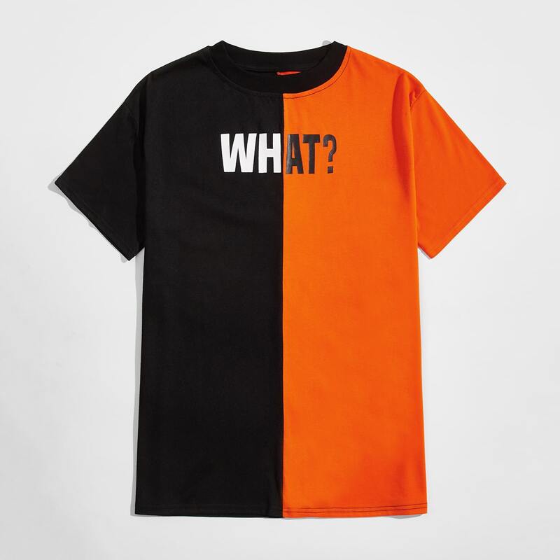 

Guys Two Tone Letter Graphic Tee, Multicolor
