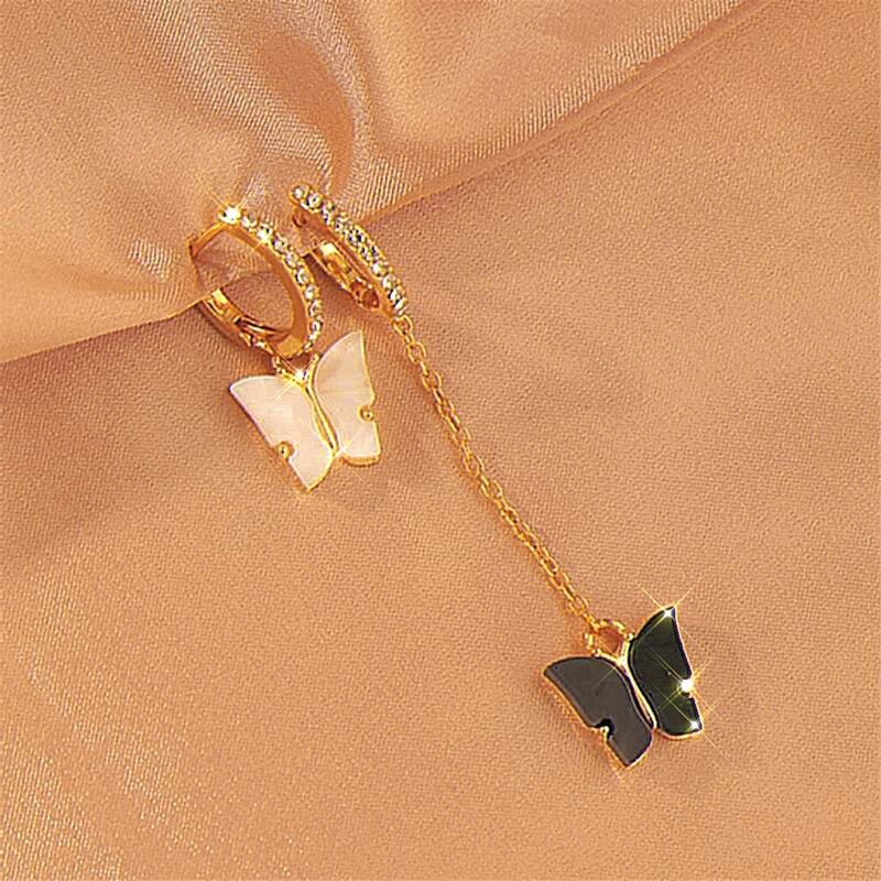 

Butterfly Charm Mismatched Earrings, Multicolor