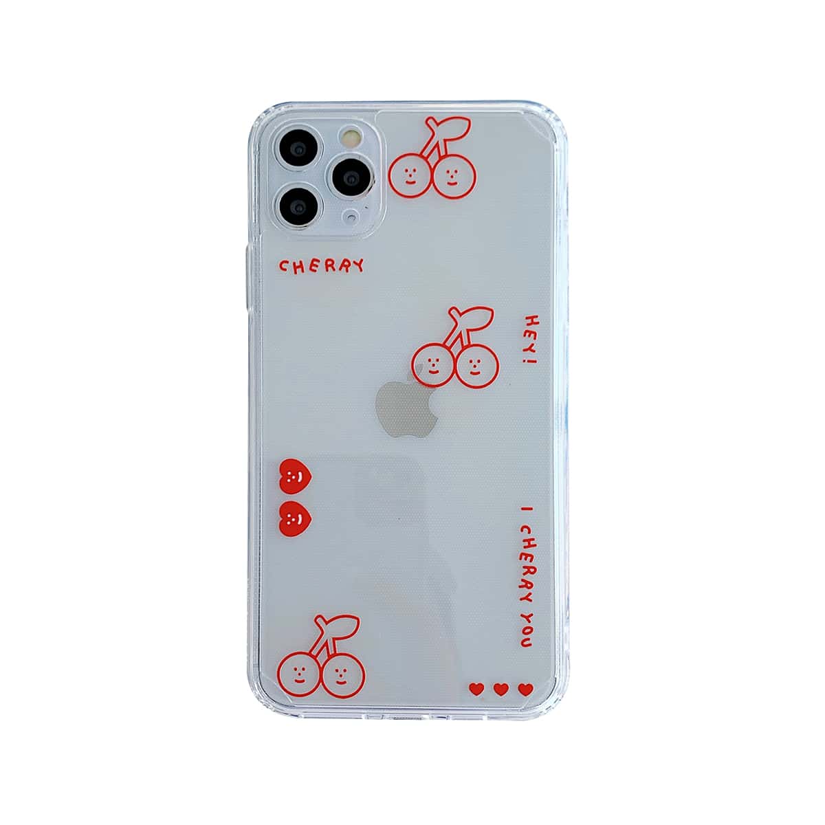 

Cartoon Cherry iPhone Case, Clear