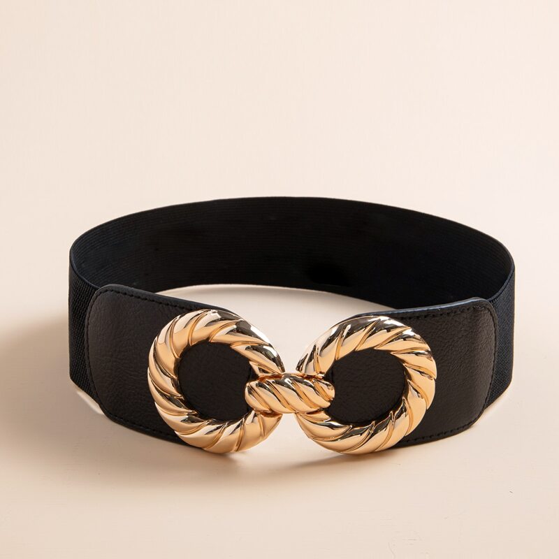 

Double Ring Elastic Belt, Black