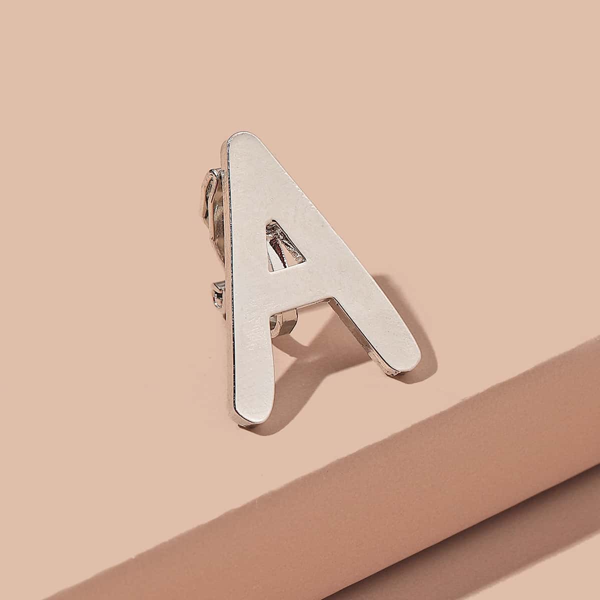

1pc Letter Design Ear Cuff, Silver