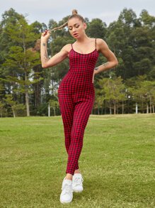 SHEIN Jumpsuit unitard con estampado de guingán - Multicolor - Ver 3