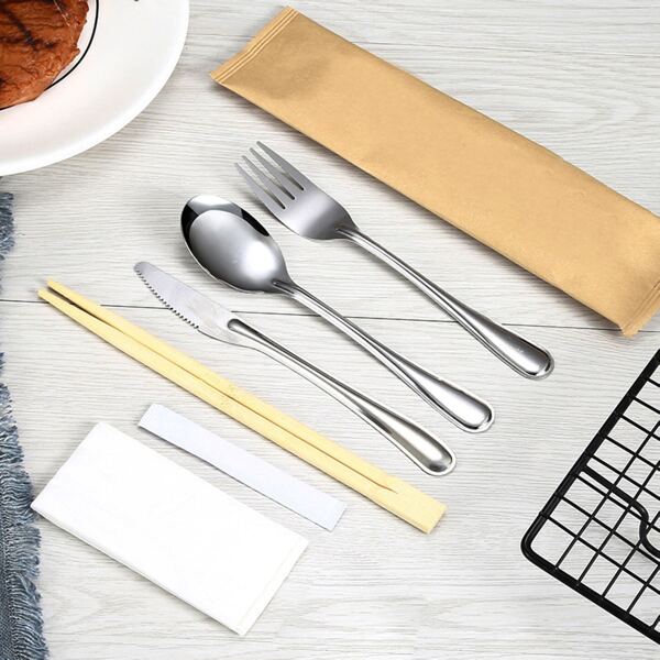 

1set Portable Cutlery, Silver