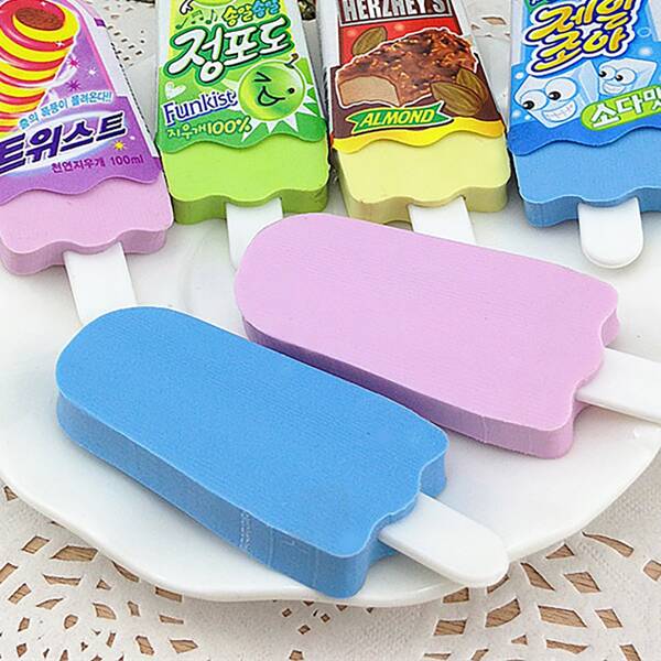 

1pc Popsicle Shaped Random Eraser, Multicolor