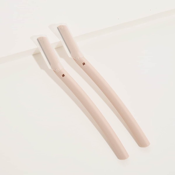 

2pcs Eyebrow Trimming Knife, Dusty pink