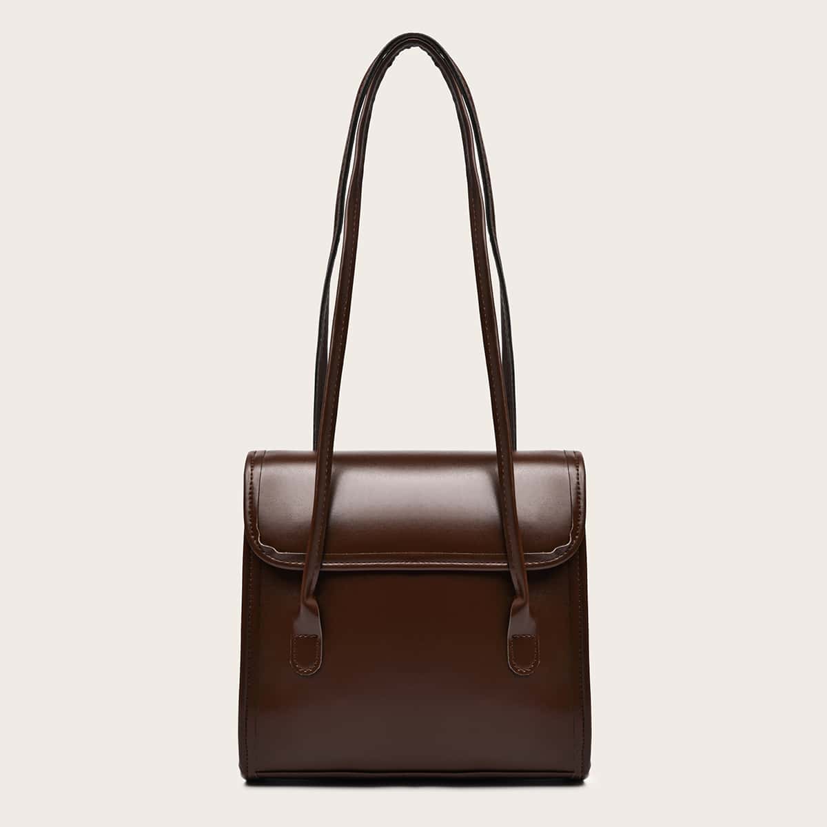 

Minimalist Shoulder Bag, Chocolate brown