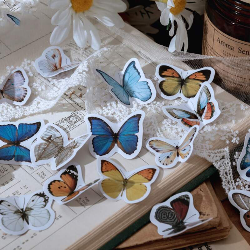 

46pcs Butterfly Pattern Sticker, Multicolor