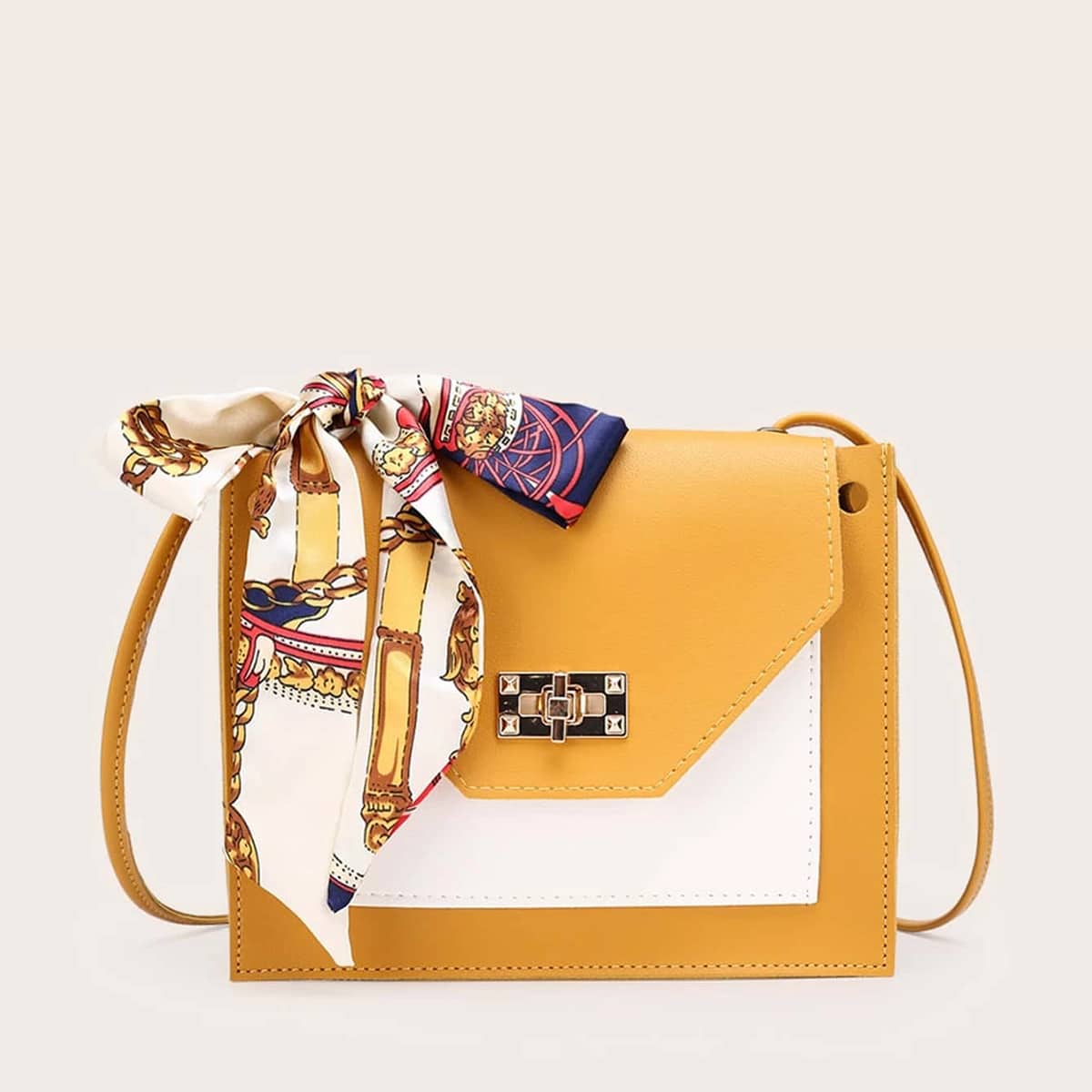 

Twilly Scarf Colorblock Envelope Bag, Yellow