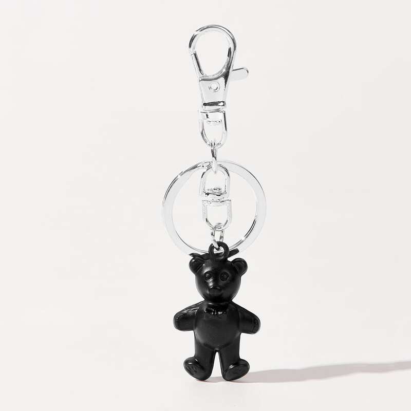 

Cartoon Bear Bag Charm, Silver