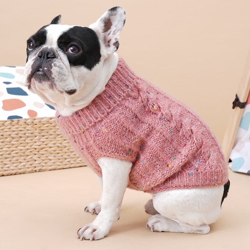 

Knit Turtleneck Pet Sweater, Dusty pink