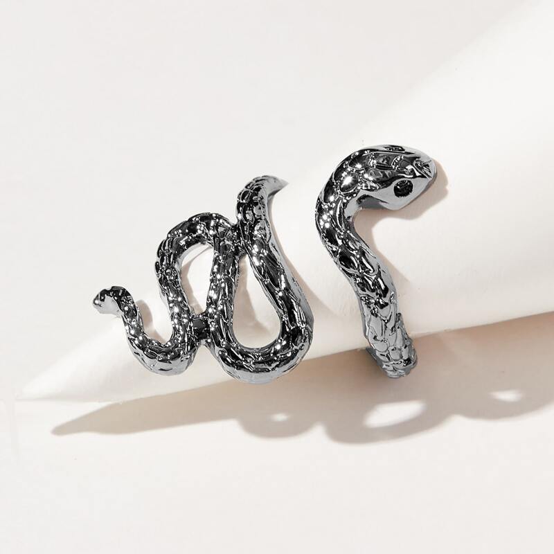 

Snake Design Cuff Ring, Gun black
