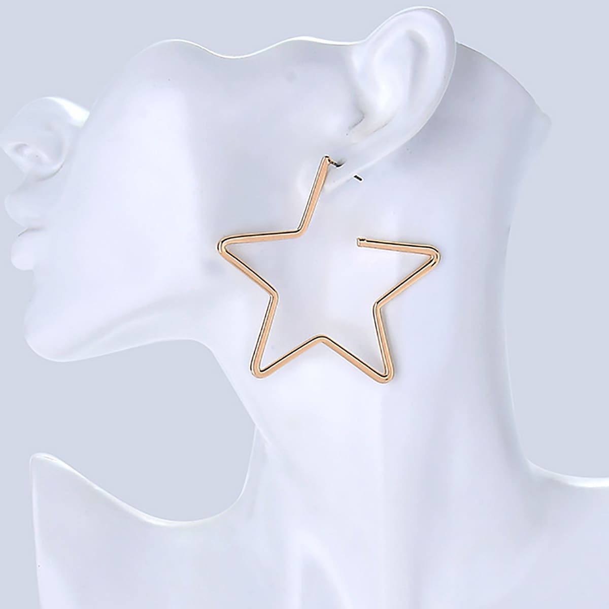 

Oversized Star Drop Earrings, Gold