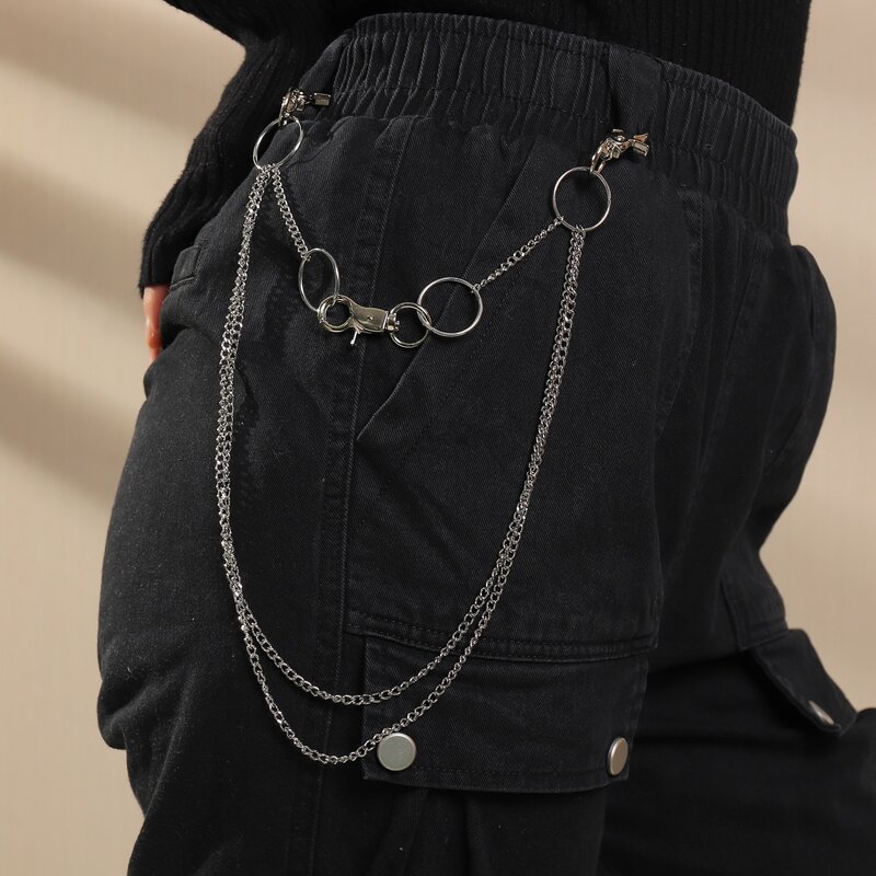 

Ring Linked Pants Chain, Silver