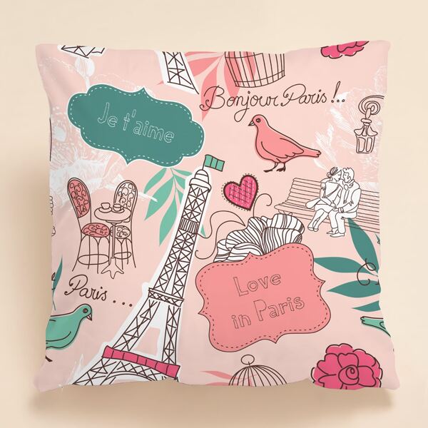 

Slogan Graphic Cushion Cover Without Filler, Multicolor