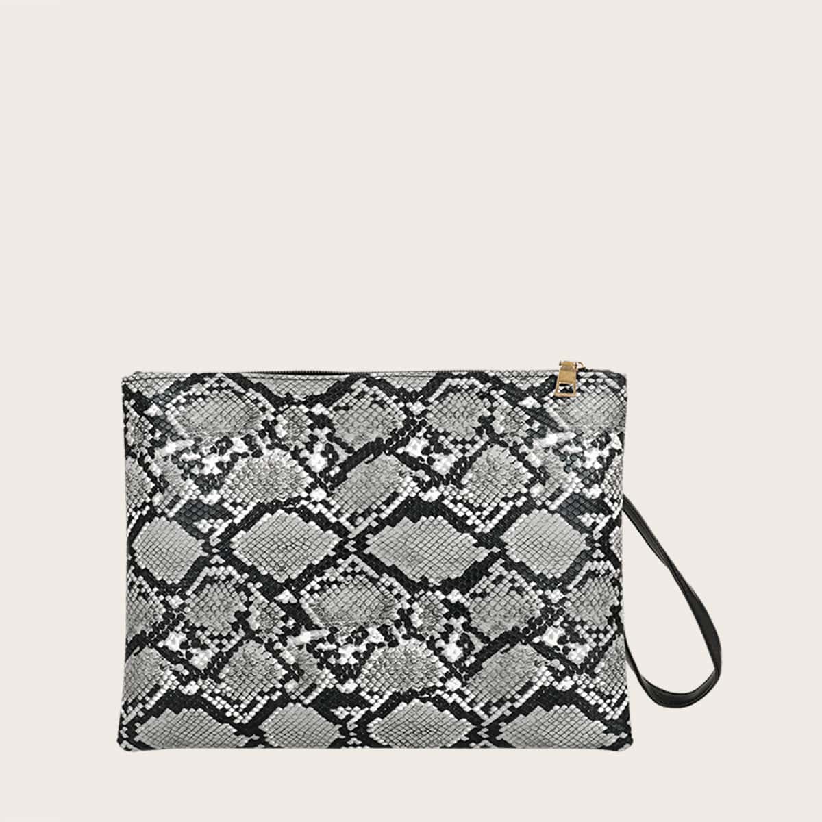 

Snakeskin Clutch Bag, Multicolor