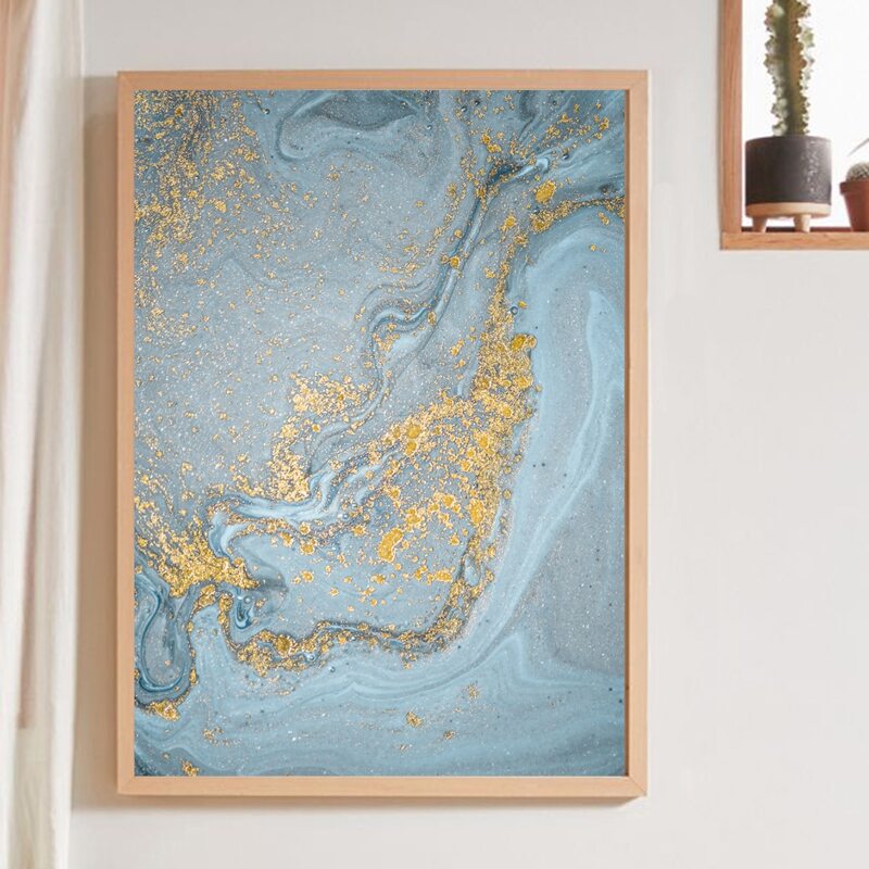 

Marble Pattern Wall Painting Without Frame, Multicolor