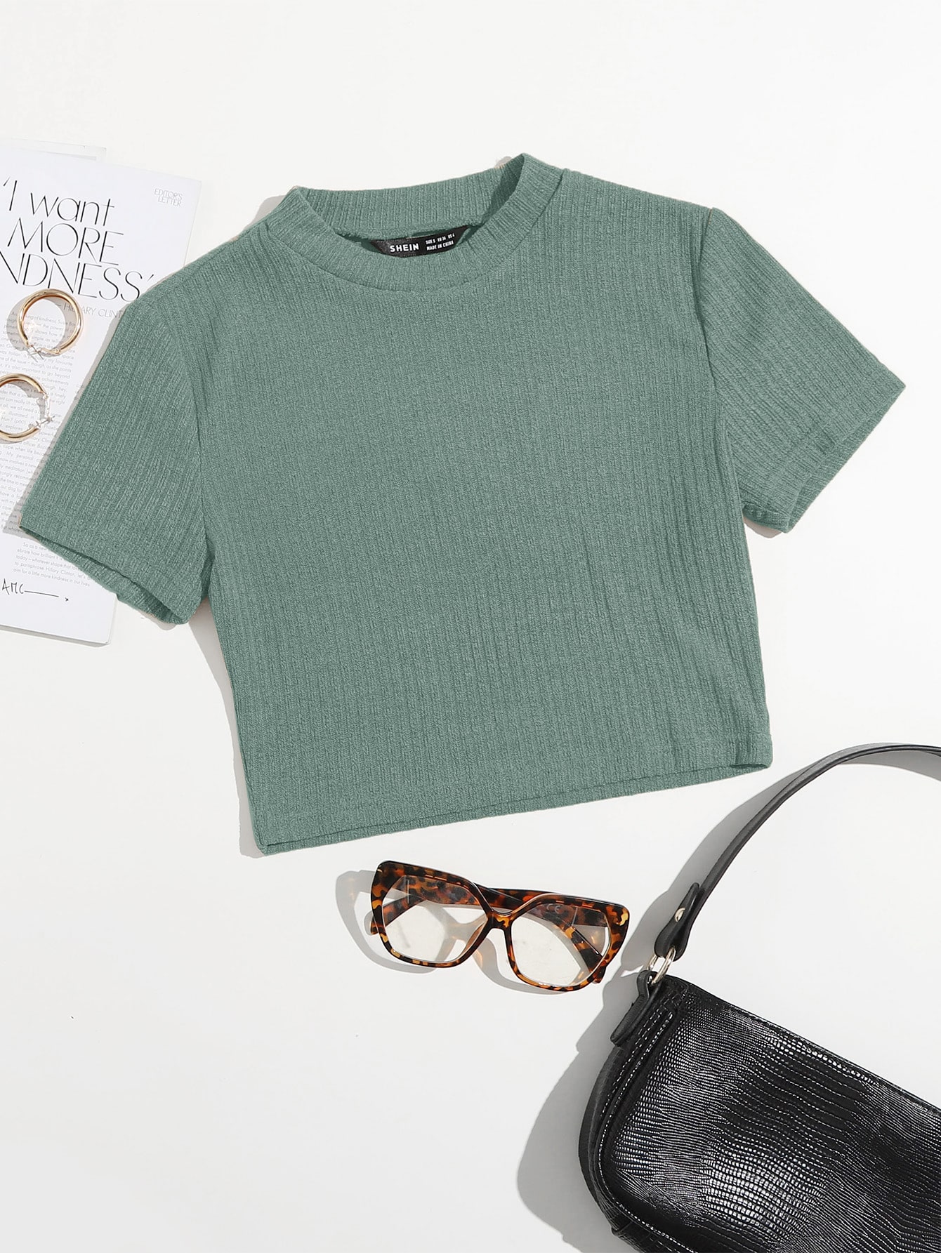 Rib-knit Solid Tee thumbnail