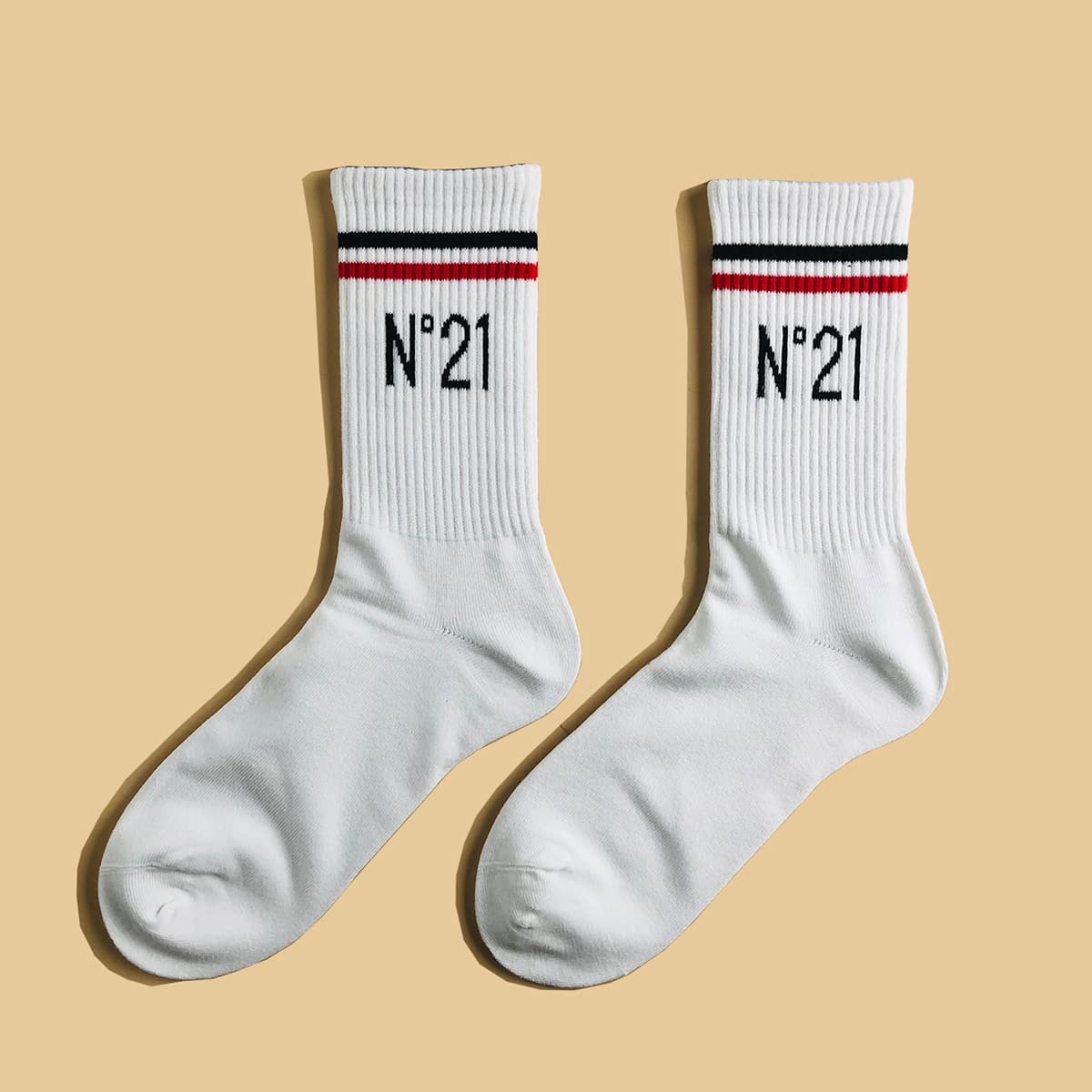 

Guys Letter Graphic Socks, Multicolor