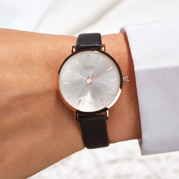 

Rhinestone Decor Dial Quartz Watch