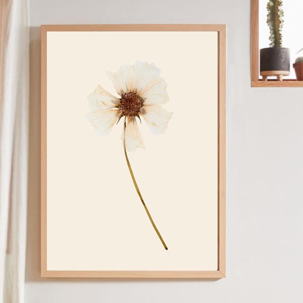 

Flower Print Wall Painting Without Frame, Beige
