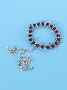 60pcs Nàng tiên Cánh Spacer Hạt Đối với Làm đồ trang sức Retro Đôi cánh Angel Pha trộn DIY Phụ kiện Thủ công Dây chuyền Vòng tay Vật rủ xuống Thắt lưng Loại vỏ - Bạc - Xem 6