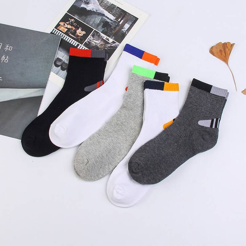

Guys 5pairs Colorblock Crew Socks, Multicolor