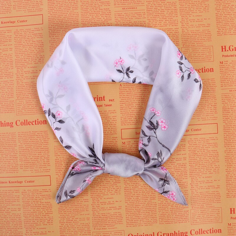 

Floral Pattern Bandana, Light grey