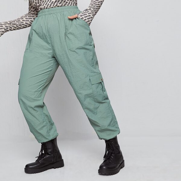 

Plus Side Flap Pocket Cargo Pants, Mint green