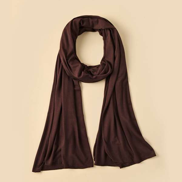 

Simple Plain Scarf, Coffee brown